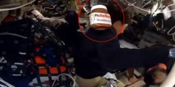 Lone Jar of Nutella Drifts Around Cabin of Moon Spacecraft