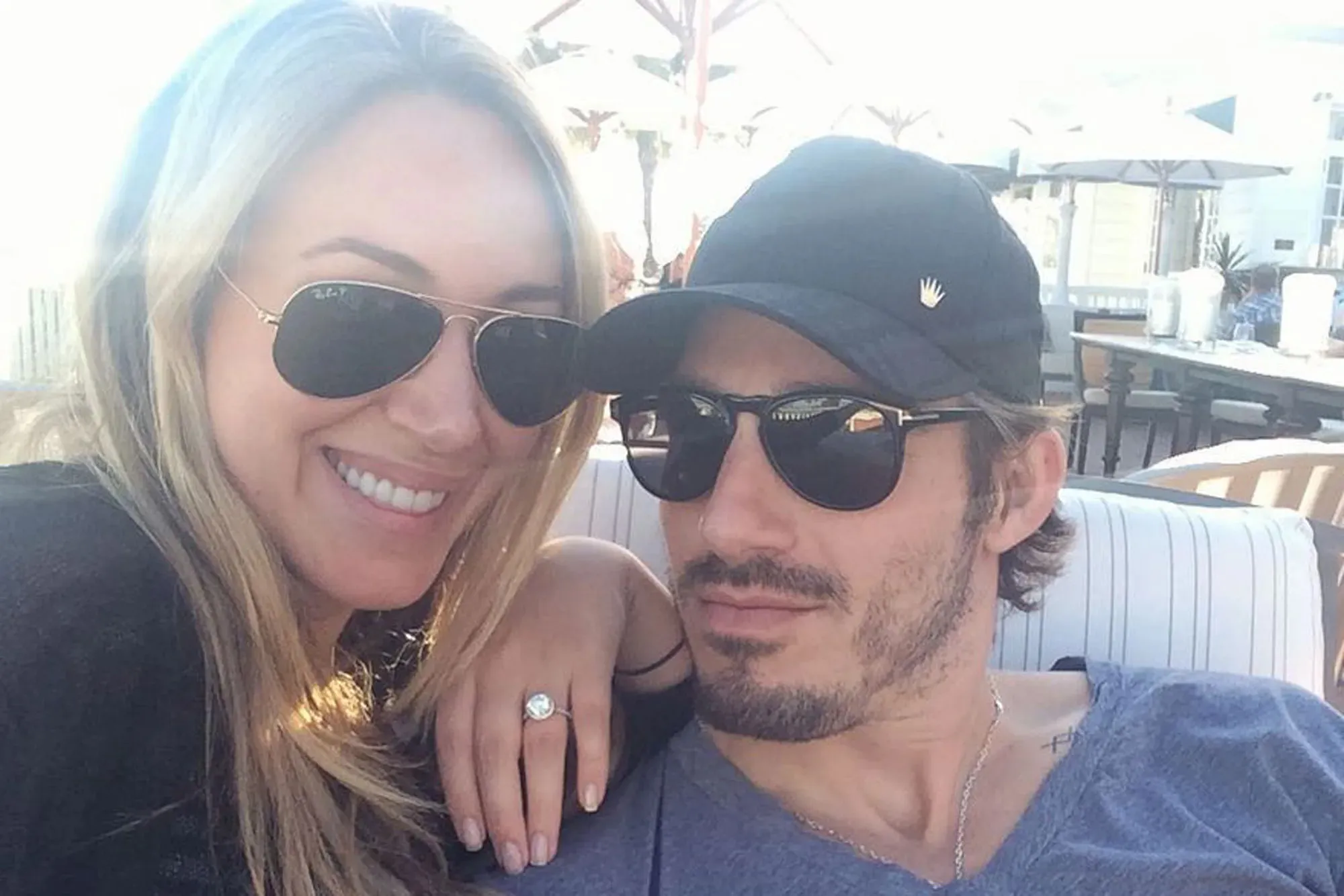 Haylie Duff and Matt Rosenberg in sunglasses.