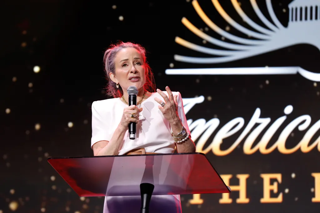 Patricia Heaton onstage during the America Reads The Bible Opening Night Celebration at Capital Turnaround on April 18, 2026 in Washington, DC.