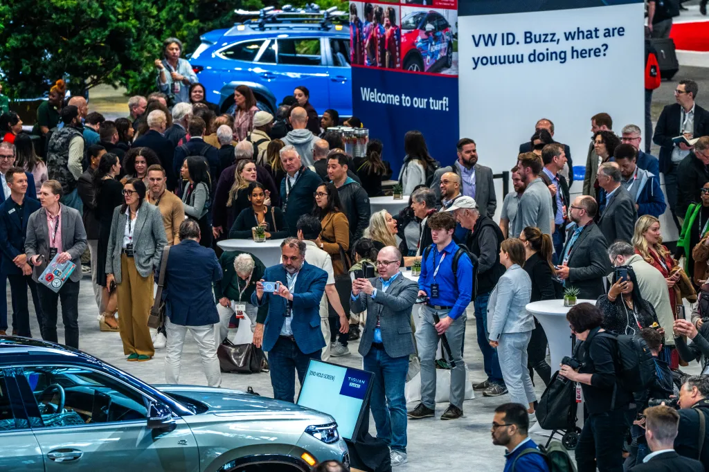 Attendees at the 125th New York International Auto Show.