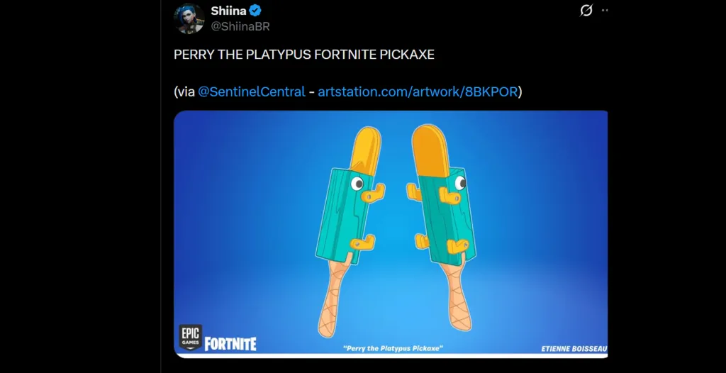 Perry the Platypus Fortnite Pickaxe
