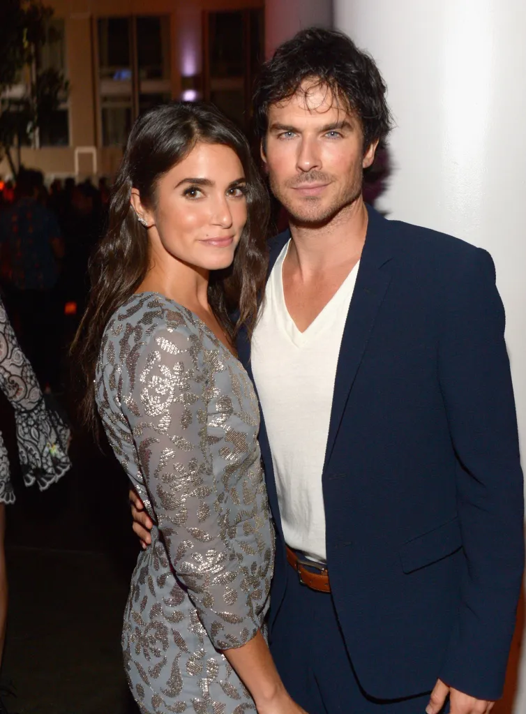 Actors Nikki Reed and Ian Somerhalder pose for a photo at Entertainment Weekly's Comic-Con Bash.