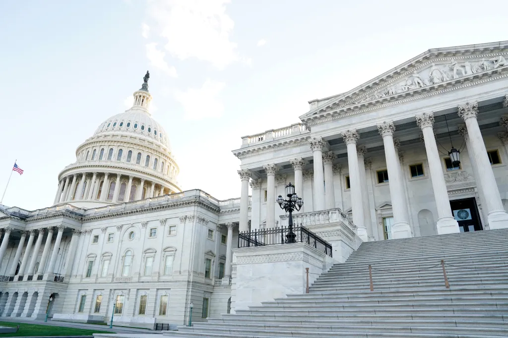 The United States Capitol Building and steps in Washington, DC.