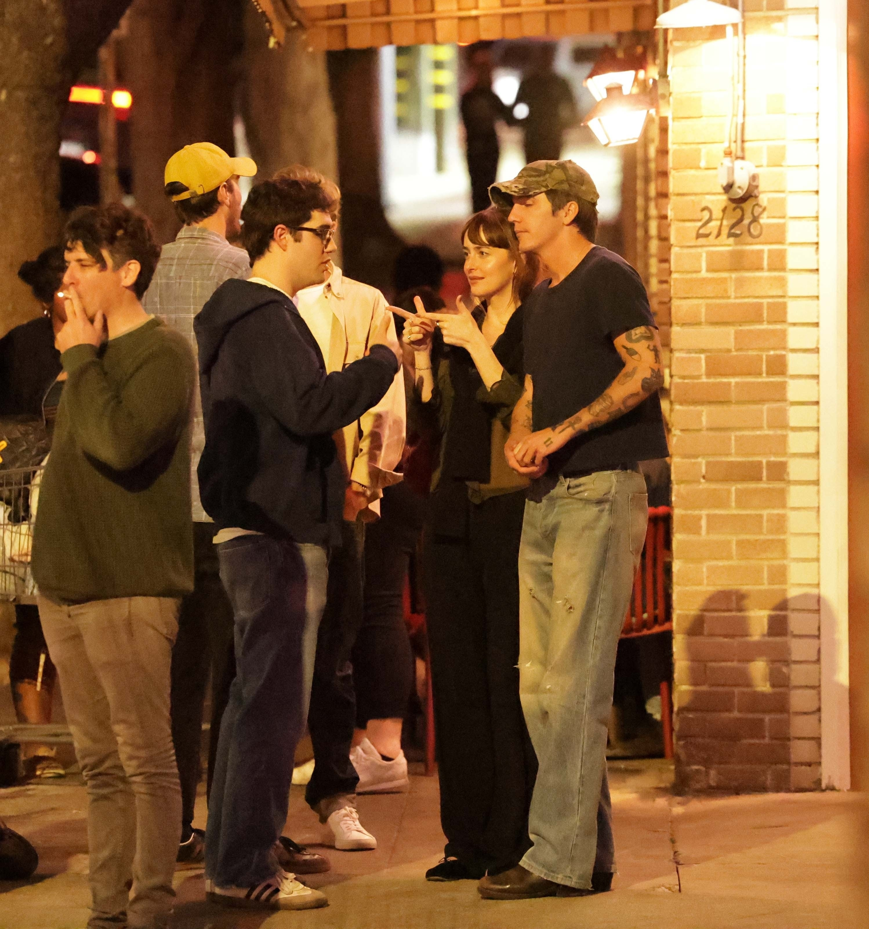 Dakota Johnson and Role Model out to dinner with friends in Los Feliz.