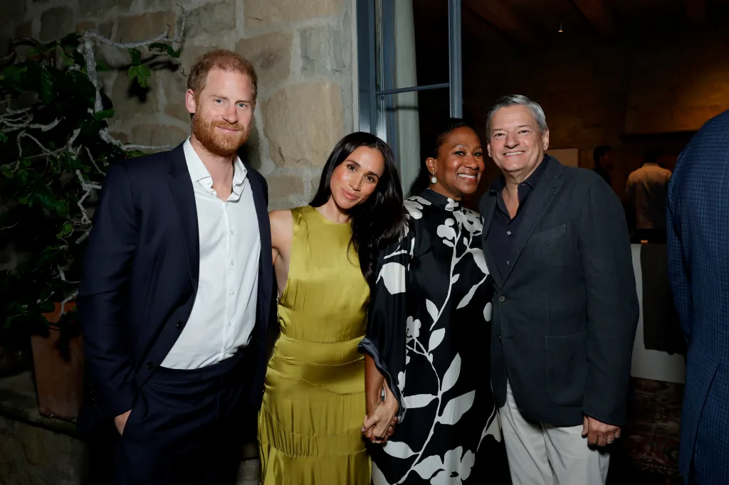 Prince Harry, Meghan Markle, Nicole Avant, and Ted Sarandos attending Netflix's BEEF season 2 Montecito Tastemaker.