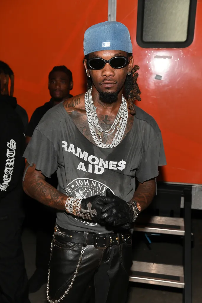 Rapper Offset backstage at Revolt World.