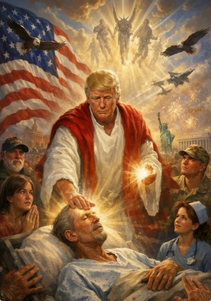 President Donald Trump shared an AI-generated image depicting himself as Jesus on April 12, 2026. 
