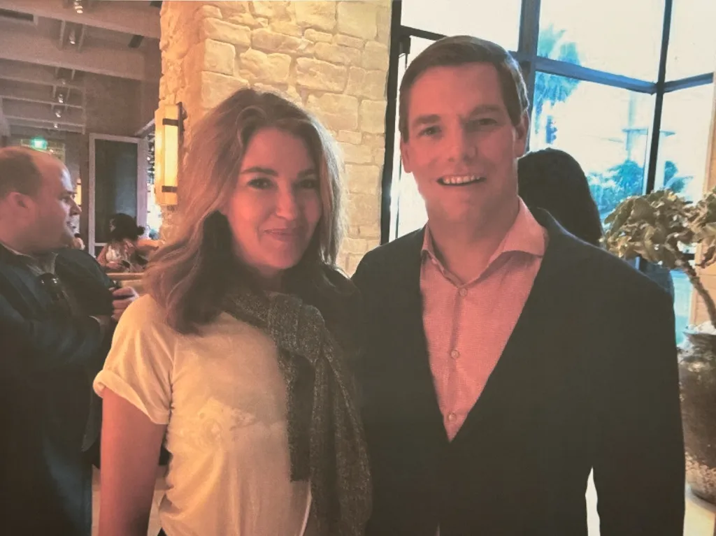 Lonna Drewes and Eric Swalwell at an event in Los Angeles.