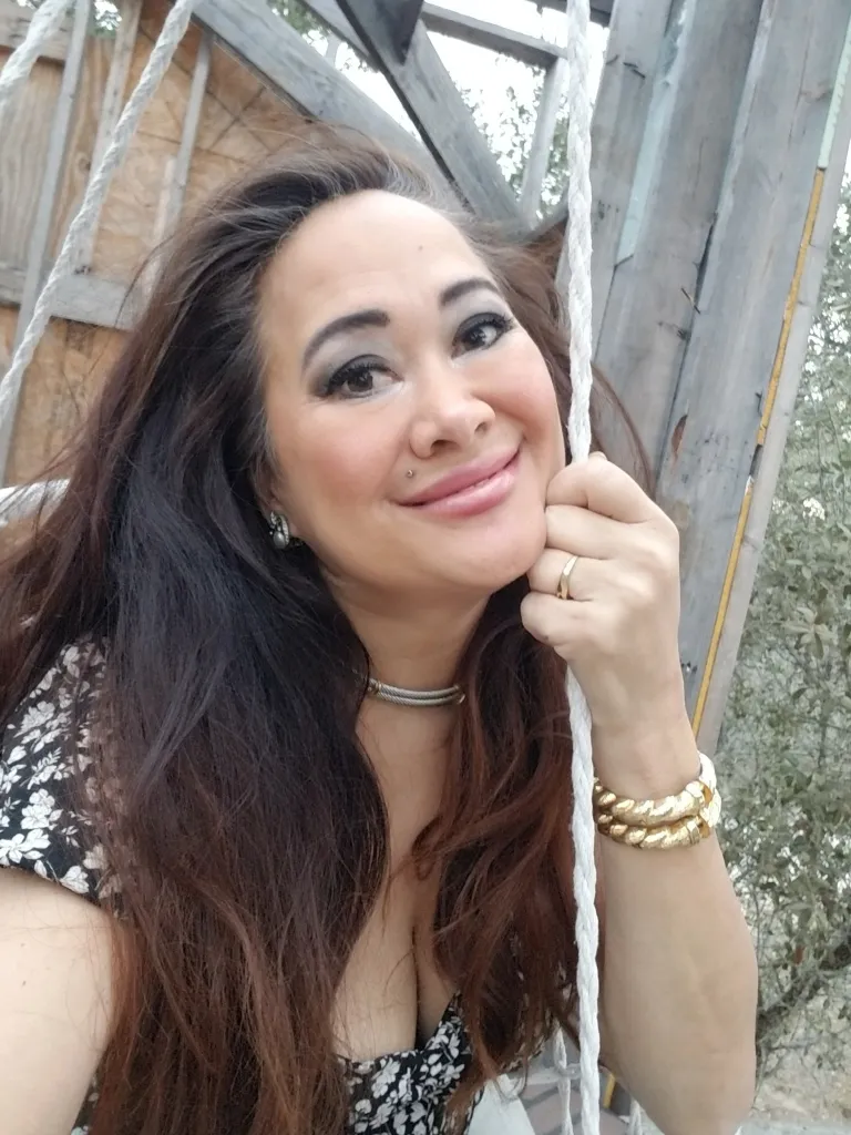 Portrait of retired porn star Asia Carrera.