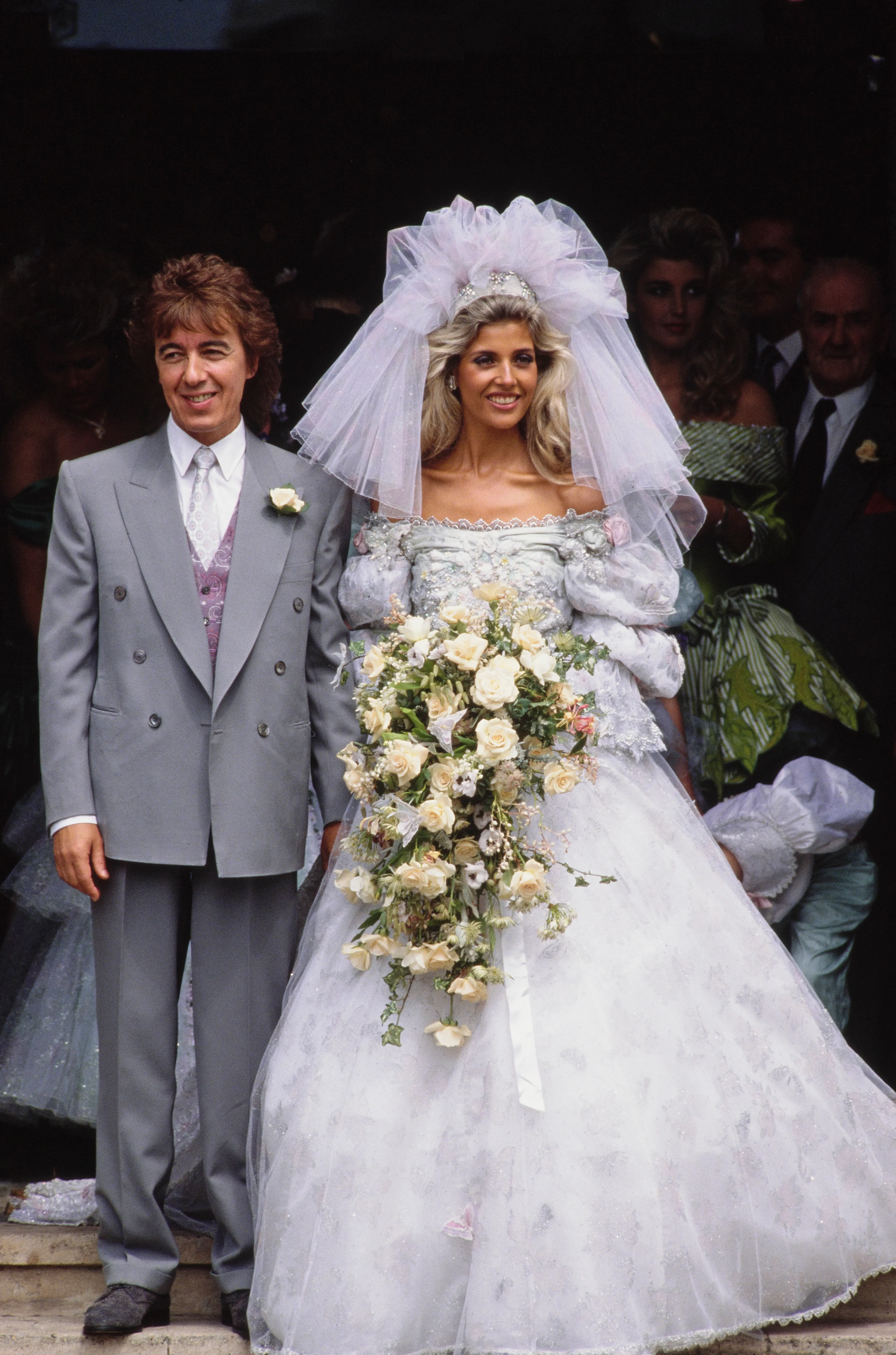 Bill Wyman and Mandy Smith on wedding day.