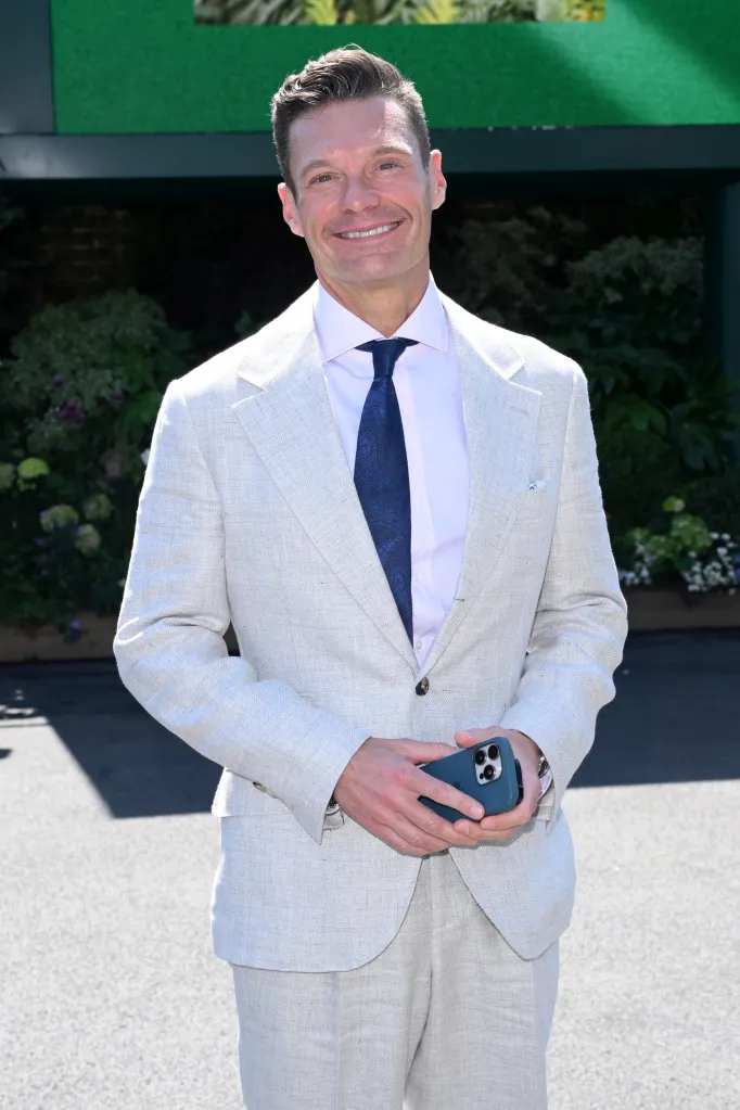 Ryan Seacrest attending Day 13 of the Wimbledon Tennis Championships.