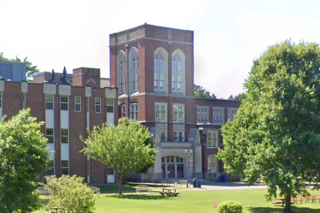 Scarsdale High School at 1057 Post Rd, Scarsdale, NY 10583.