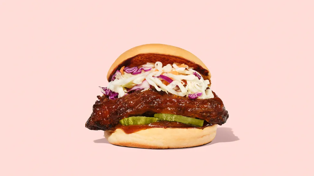 Shake Shack Smoky BBQ Boneless Baby Back Rib Sandwich.