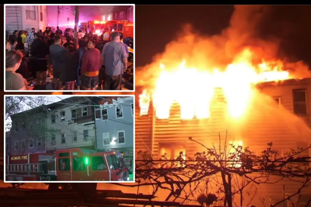 Six firefighters injured, dozens displaced after massive multi-building fire erupts in New Jersey