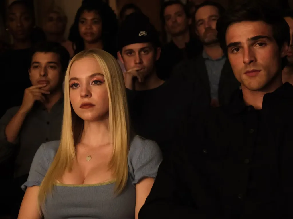 Sydney Sweeney and Jacob Elordi in a Euphoria Season 2 screenshot.
