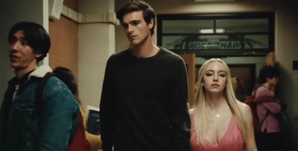 Sydney Sweeney and Jacob Elordi in a screenshot from Season 2 of Euphoria.