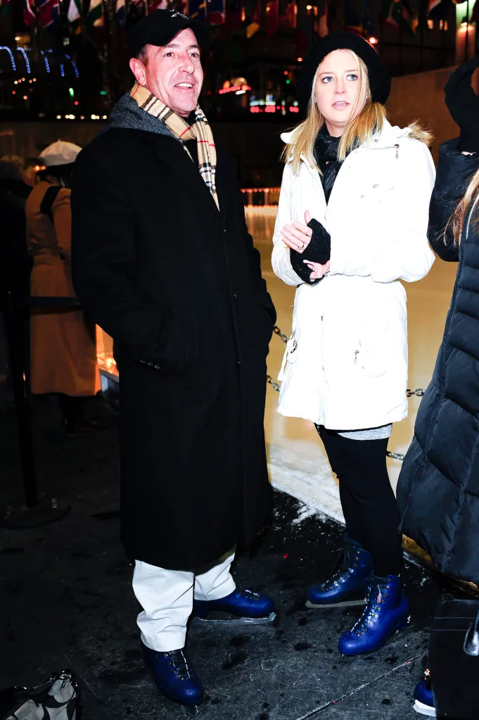 Michael Lohan and Kate Major ice skating in New York.