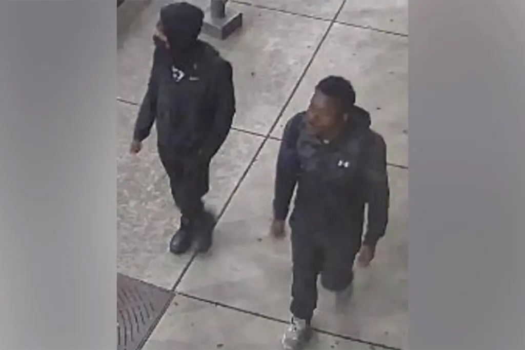 Police released surveillance images showing at least nine male teenagers believed to have been involved in the assault, some wearing hoodies and facial coverings, while others' faces were visible to the camera.