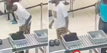 Texas dope seen in head-shaking video dropping bag of weed on floor while heading to court