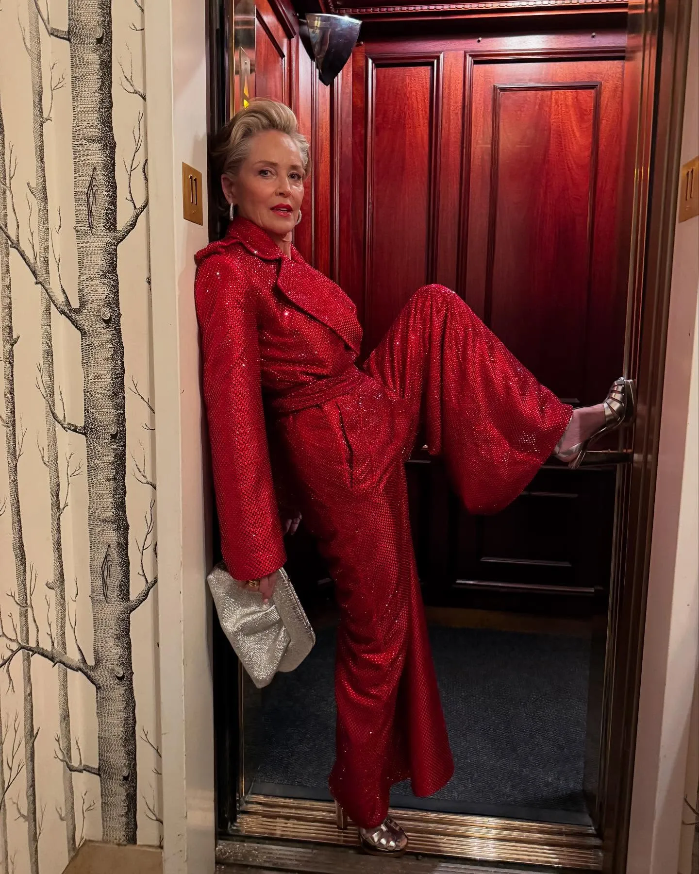 Sharon Stone in NYC on Jan. 30, 2025.