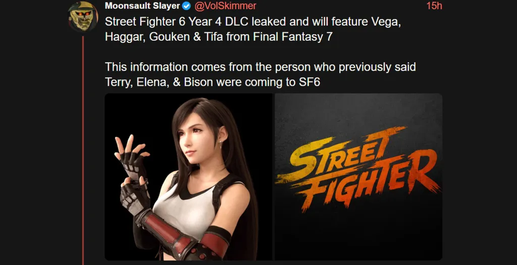 Tifa Lockhart Street Fighter 6 Leak