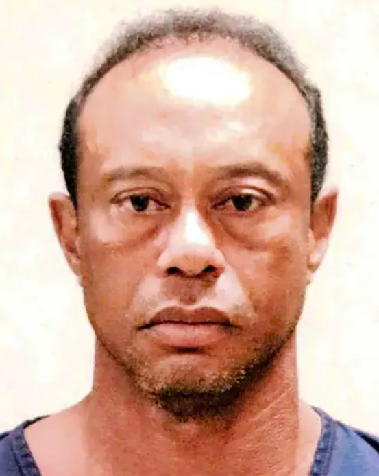 Mugshot of Tiger Woods.