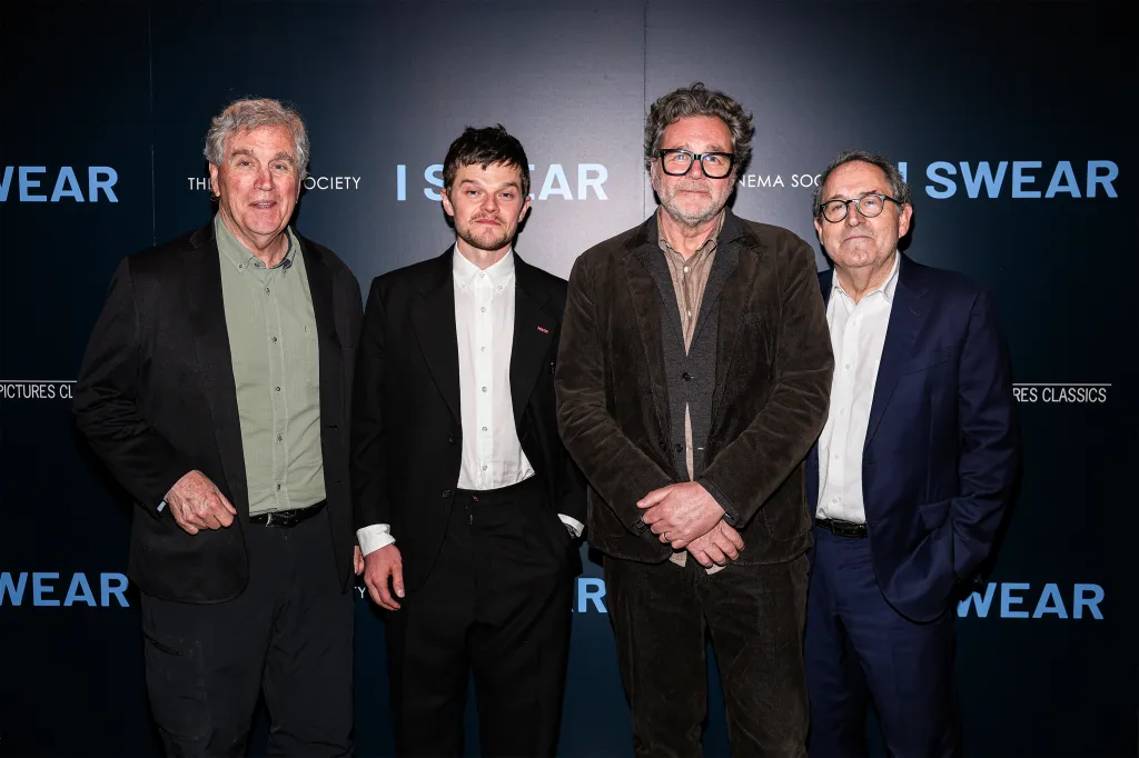 Tom Bernard, Robert Aramayo, Kirk Jones, and Michael Barker at the 