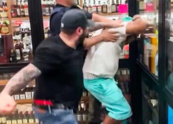 ‘Extremely disturbing’: Outrage as white narcotics officers beat Black man in liquor store