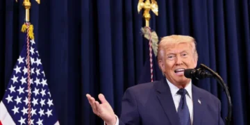 Trump blurts slogan with white nationalist roots amid Iran war chaos