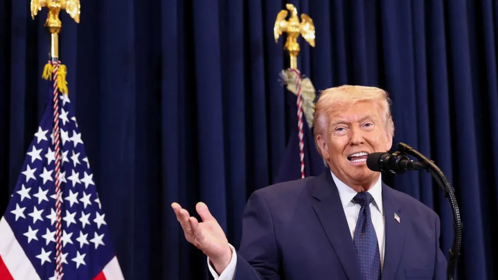 Trump blurts slogan with white nationalist roots amid Iran war chaos