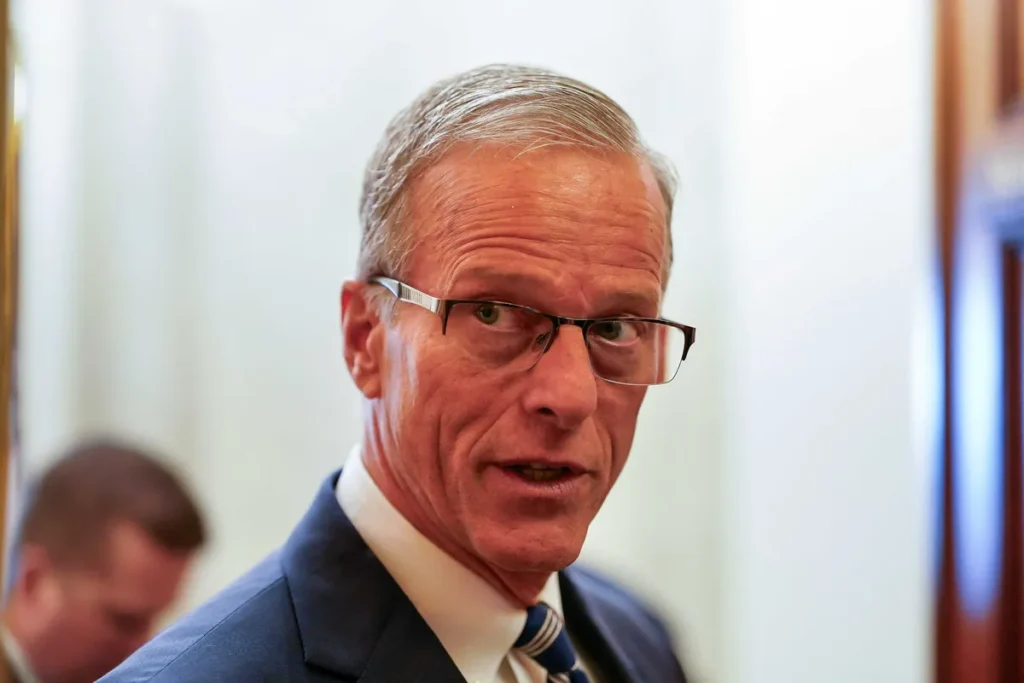 GOP fractures deepen: Thune blindsides Johnson in DHS shutdown fight