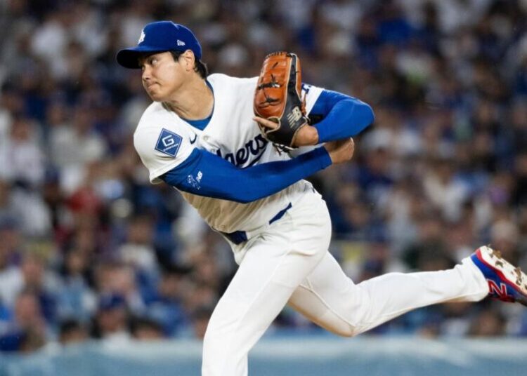 Shohei Ohtani battles through the rain to throw a one-hit gem in Dodgers’ win