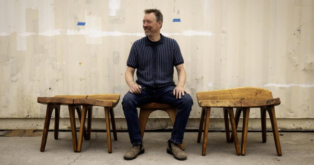 After an L.A. windstorm, he used fallen trees to make furniture with a story behind it