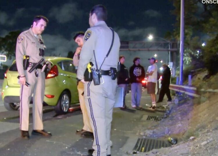 Riderless scooter in roadway causes multicar collision on 110 Freeway in Los Angeles