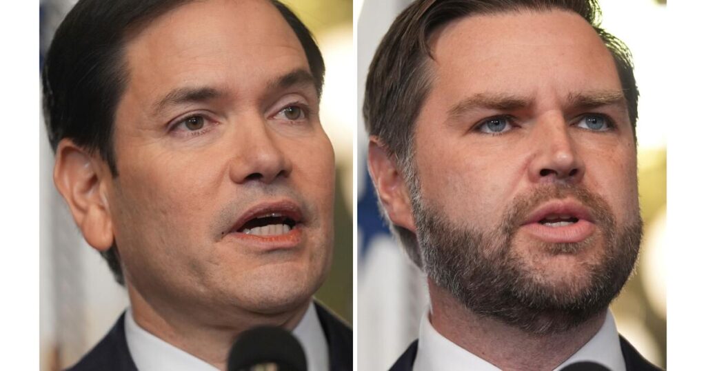 Rubio’s and Vance’s differing postures on Iran war highlight their challenges ahead of 2028 election