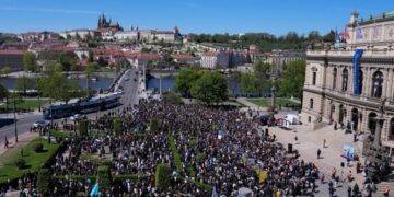 Czech students protest a government plan to overhaul funding for public media