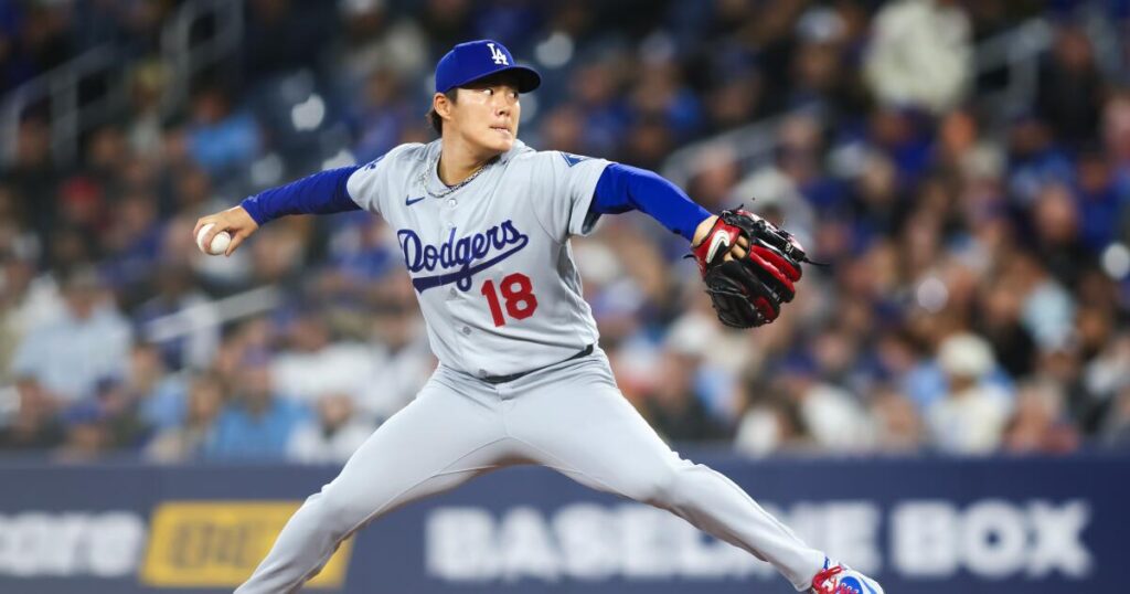 Yoshinobu Yamamoto puts on another show in Toronto as Dodgers extend their win streak