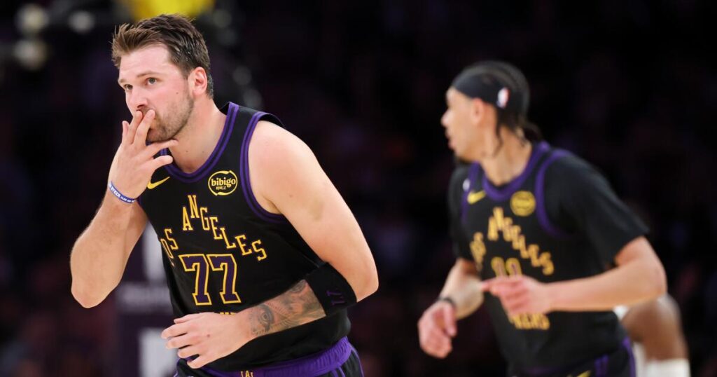 Luka Doncic scores 42, reaches milestone and leads Lakers to 13th win in 14 games