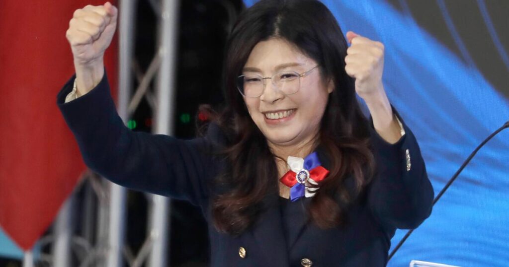 Taiwan opposition leader arrives in China on what she calls a ‘journey to peace’