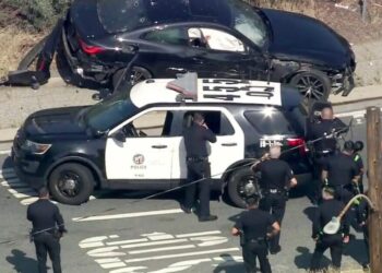 One person killed after a police chase on the 5 Freeway in East L.A.