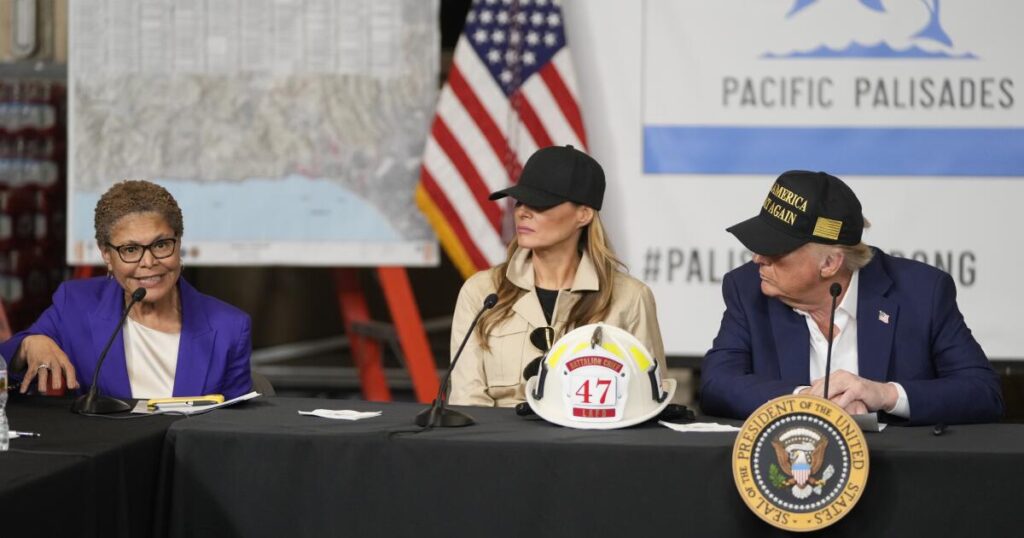 Bass, Barger meet with Trump to push for L.A. fire recovery funds