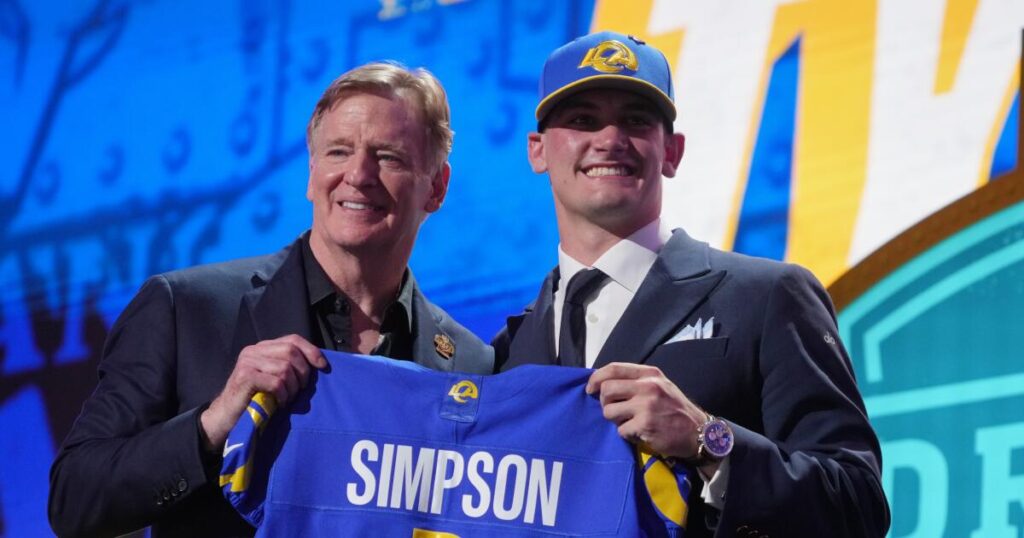 Rams take Ty Simpson as their Matthew Stafford heir apparent at QB in draft stunner