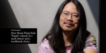 How Sheng Wang finds ‘Purple’ comedy in a stuck drawer and a toothbrush choice