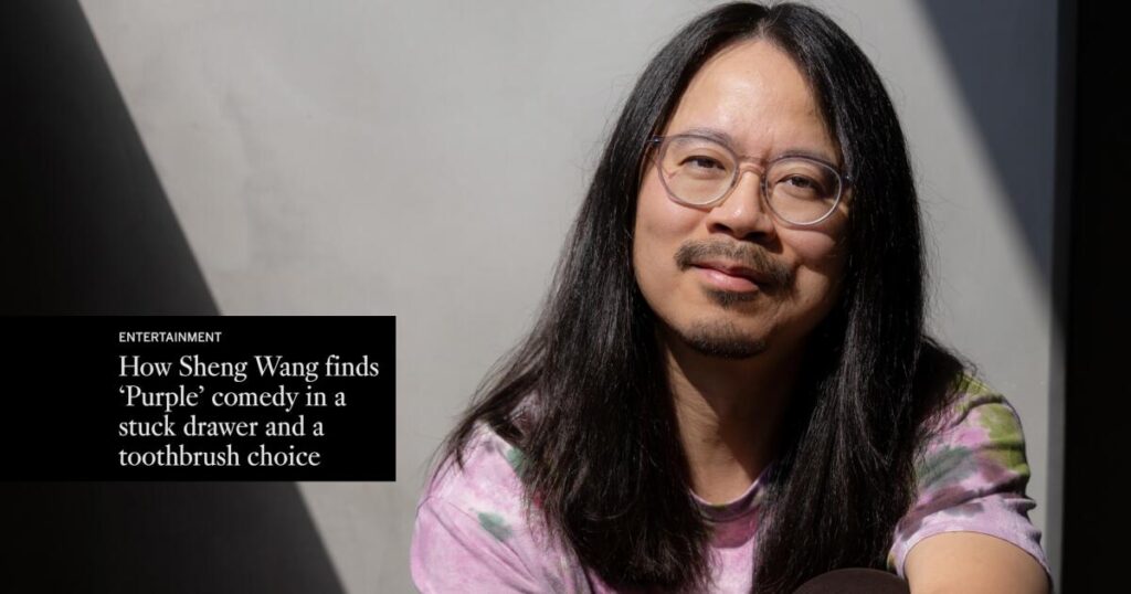 How Sheng Wang finds ‘Purple’ comedy in a stuck drawer and a toothbrush choice