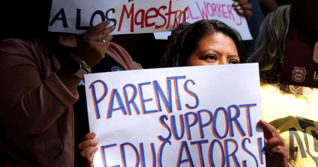‘The wheels are falling off the bus.’ Parents scrambling as LAUSD strike date nears