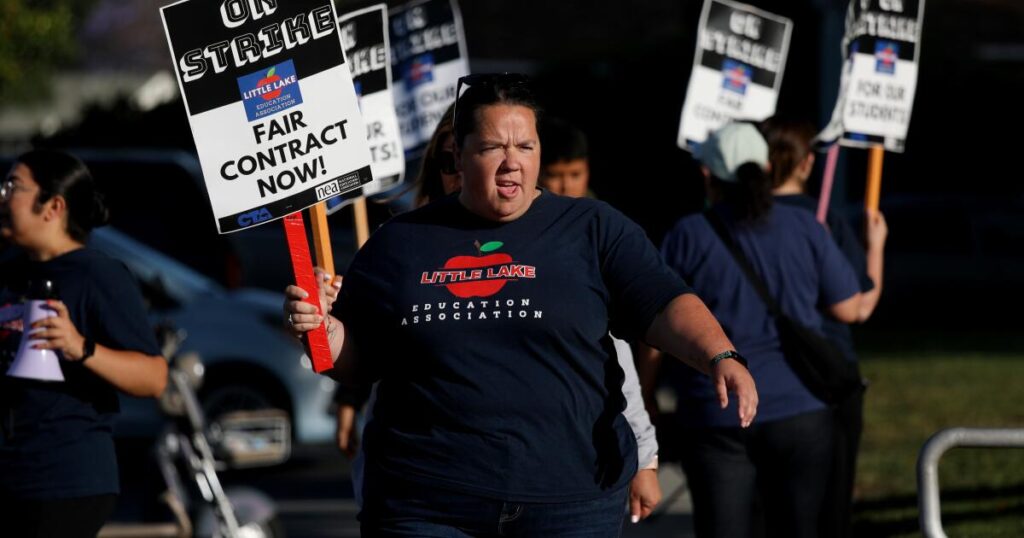 The prolonged Little Lake teachers strike takes on outsize, statewide significance