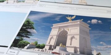 Trump’s Washington arch plan includes golden-winged figure, eagles, lions and ‘One Nation Under God’