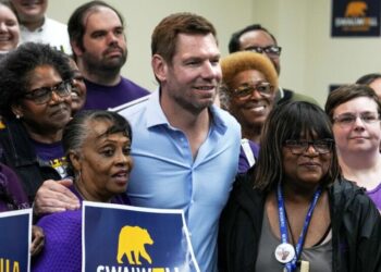Powerful California institutions backed Swalwell’s rise. Now they’re facing questions