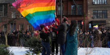 Trump administration agrees to keep flying rainbow Pride flag at New York’s Stonewall monument