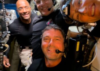 Artemis II astronauts make long-distance call to space station as they head home from moon